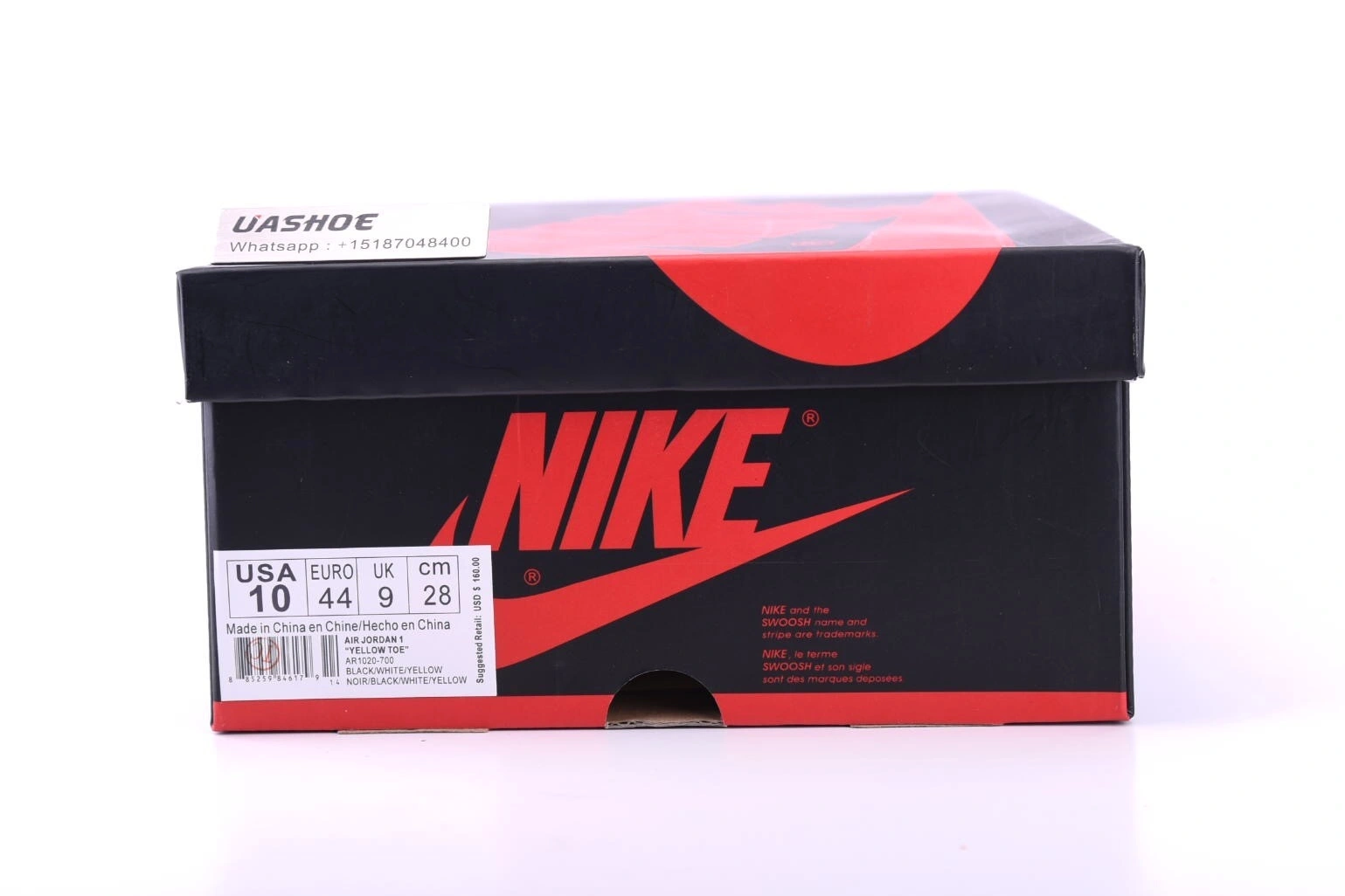 Toe OG AR1020 Yellow  Retro Jordan 1 -700 Air High 0428